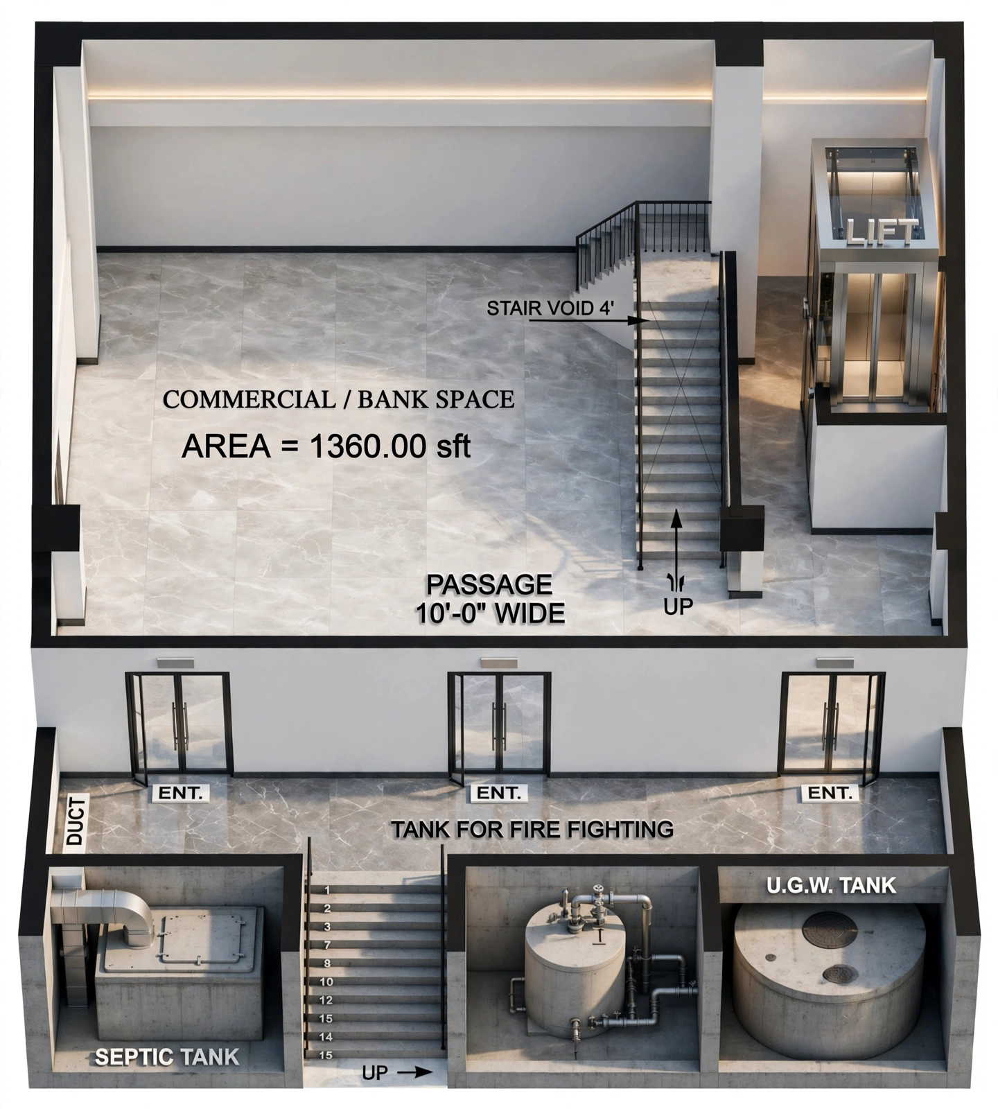 14 Boulevard Heights Naval Anchorage Lower Ground Floor Plan 14 Boulevard Heights Naval Anchorage - lower ground floor area plan