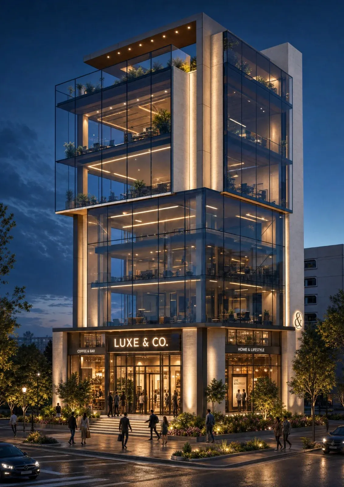Rhythm One Naval Anchorage Islamabad - facade night view